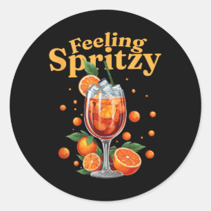 Gefühl Spritzy Schwanz Spritz Summer Drink Party Runder Aufkleber