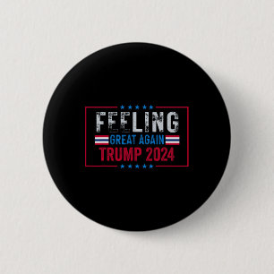 Gefühl wieder groß Trump 2024 US-Flagge Button