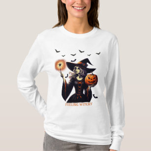 Gefühl Witchy- Exotische Hexe, Fledermäuse, Jack O T-Shirt