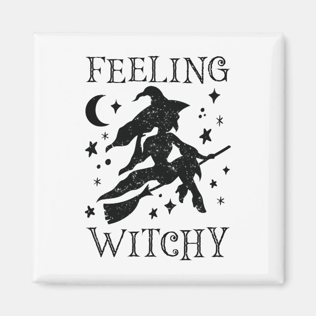 Gefühl Witchy Funny Halloween Witch Vibes Kinda N Magnet (Vorne)