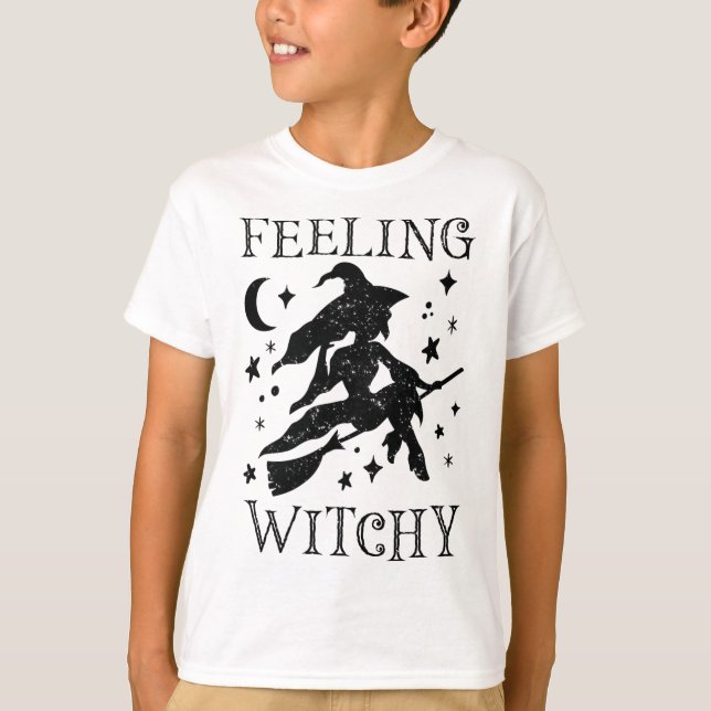 Gefühl Witchy Funny Halloween Witch Vibes Kinda N T-Shirt (Vorderseite)