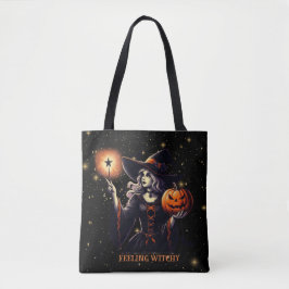 Gefühl Witchy - Pumpkin, Magic Wand, Sterne Tasche