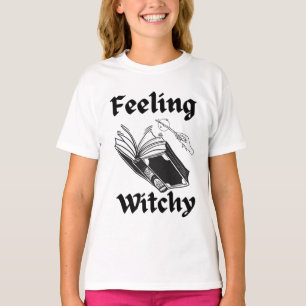 Gefühl Witchy Zauberbuch lustige Halloween Hexe T-Shirt