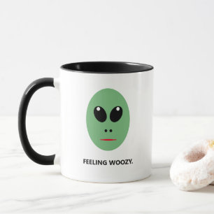 Gefühl Woozy Funny Sprichwort Green Alien Mens Tasse