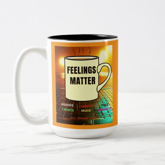 GEFÜHLE SIND VON TASSE! ZWEIFARBIGE TASSE (Links)