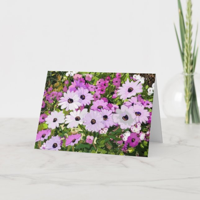 Gefühle und Blumen am Tag der Mutter Karte (Vorderseite)