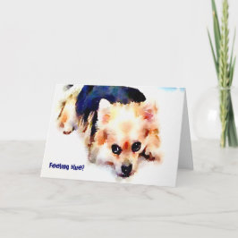 Gefühls-blaue Gruß-Karte Karte