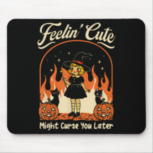 Gefühls Niedlicher Fluch zu Halloween Bla Mousepad