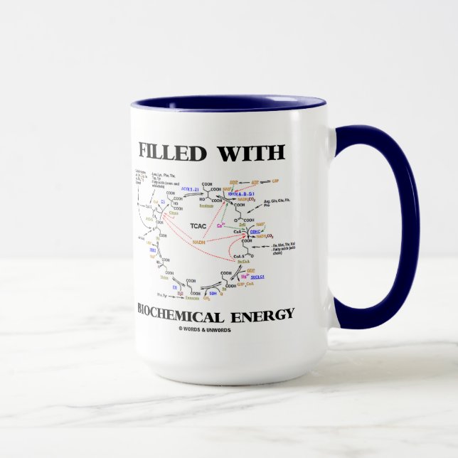 gefüllt mit biochemischer Energie (Krebs-Zyklus) Tasse (Rechts)
