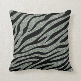 Gefunkelter Zebra-Druck Kissen