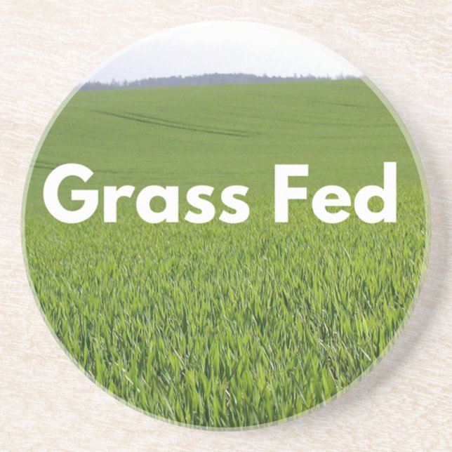 Gefüttert Gras Getränkeuntersetzer (Vorne)