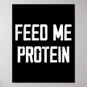 Gefüttert Protein Funny Gym Poster