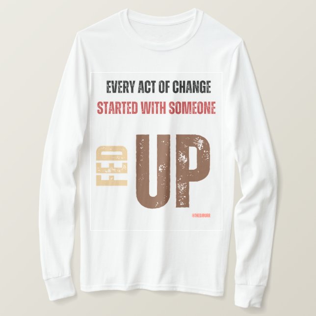 Gefüttert und lange Ärmel aufgeblasen - BIPOC T-Shirt (Design vorne)