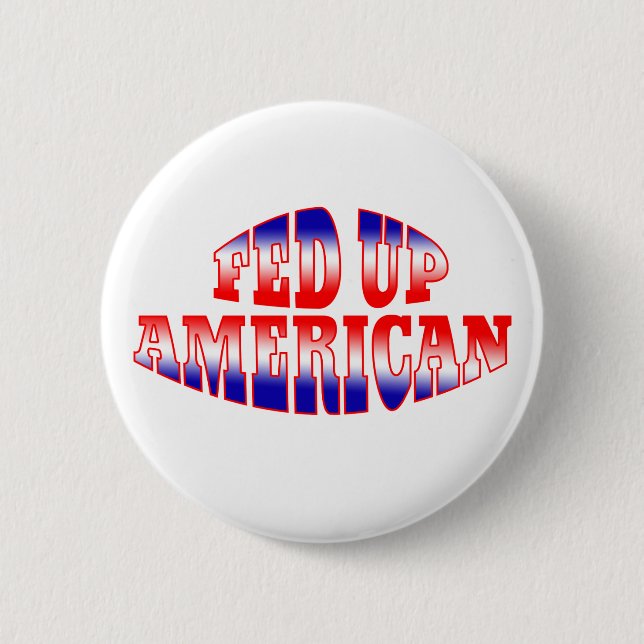 GEFÜTTERT UP AMERICAN Patriotic Red White Blue Button (Vorderseite)