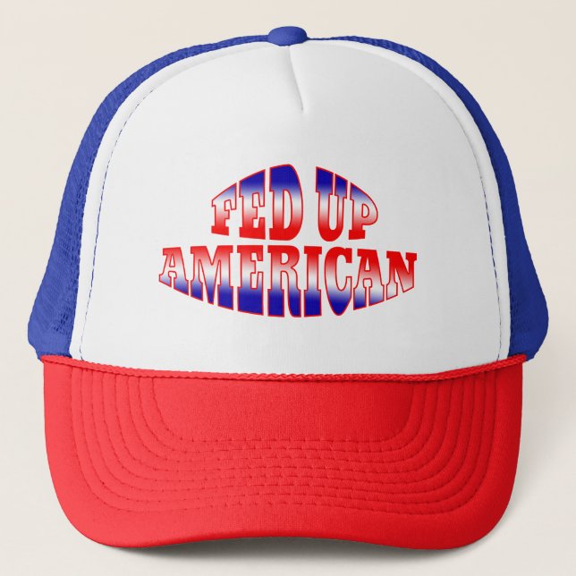GEFÜTTERT UP AMERICAN Red White Blue Patriotic Truckerkappe (Vorderseite)