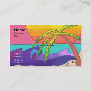 Gegangene Beachy Visitenkarte-Schablone Visitenkarte