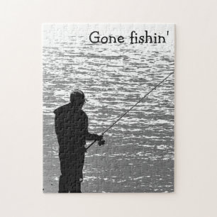 Gegangene Fischerei am See-Puzzlespiel