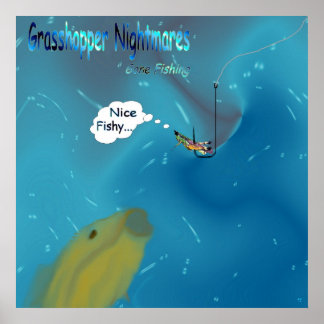 Gegangene Fischerei - Heuschrecken-Albtraum-Plakat Poster
