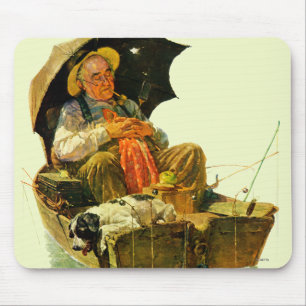 Gegangene Fischerei Mousepad