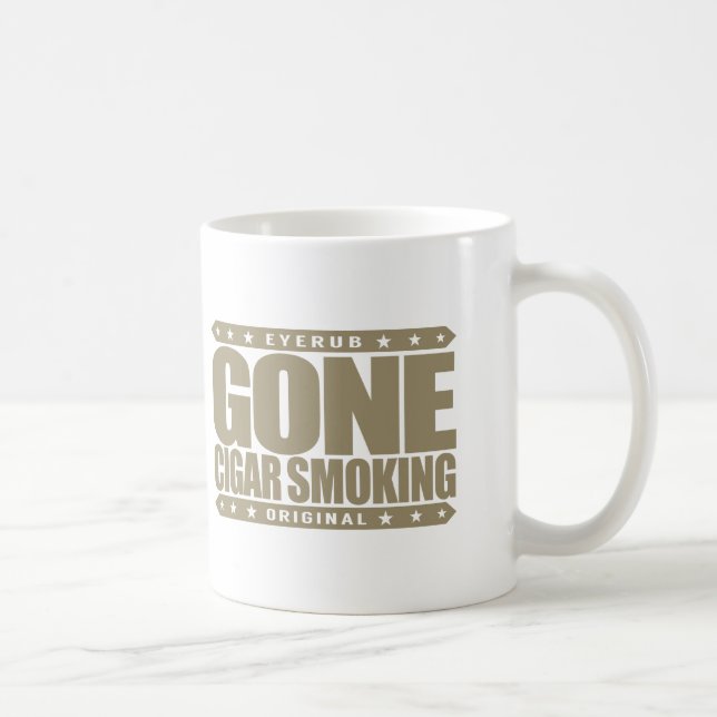 GEGANGENE RAUCHENDE ZIGARRE - i-Liebe-feinste Kaffeetasse (Rechts)