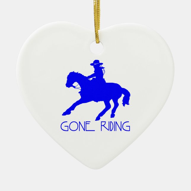 GEGANGENE REITENweihnachtsverzierung Keramik Ornament (Vorne)