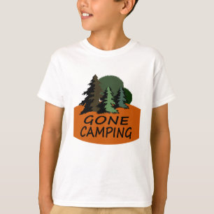 Gegangener Campings-glücklicher Lagerbewohner T-Shirt