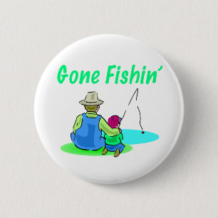 Gegangener Fishin Knopf Button