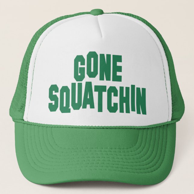 Gegangener Squatchin grüner Truckerkappe (Vorderseite)