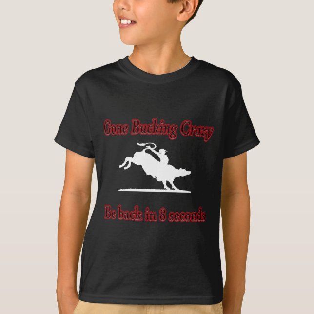 Gegangener sträubender verrückter Stierreiter T-Shirt (Vorderseite)