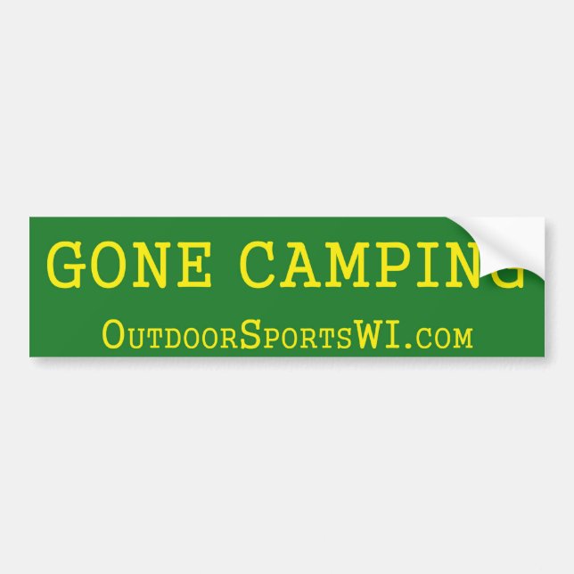 Gegangenes Campings-Stoßdämpfer-Grün Autoaufkleber (Vorne)