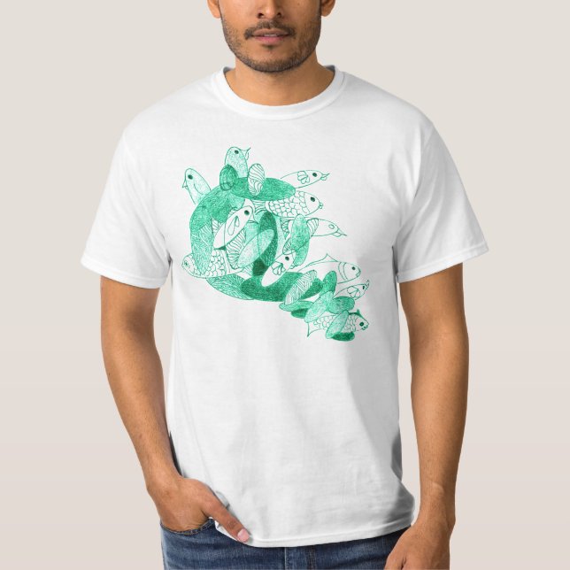 Gegangenes fischent-shirt T-Shirt (Vorderseite)