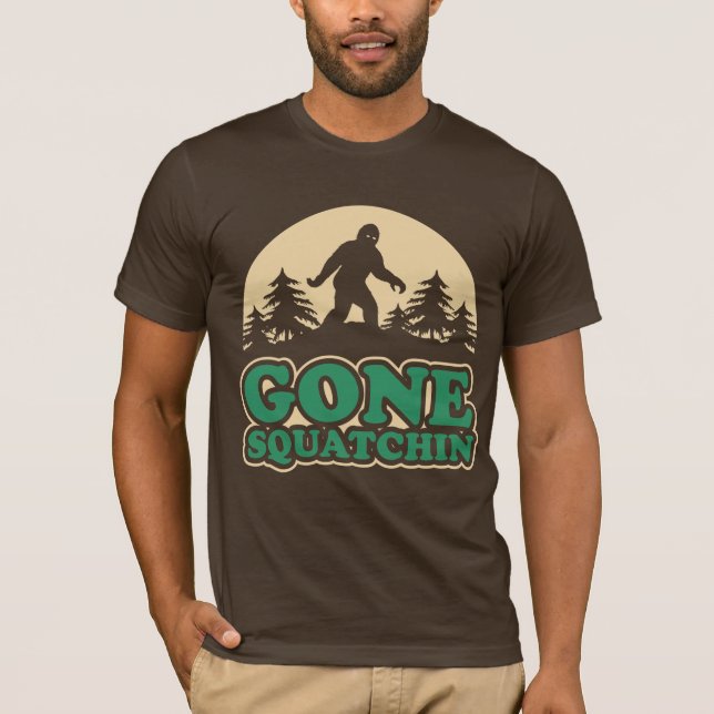 Gegangenes Squatchin Bigfoot T-Shirt (Vorderseite)