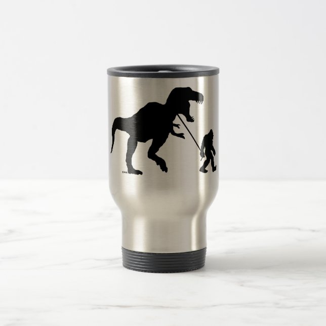 Gegangenes Squatchin mit T-rex Reisebecher (Mittel)