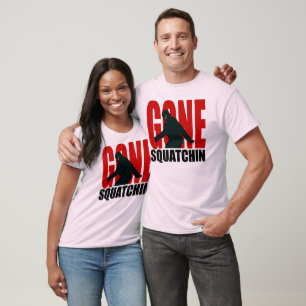 Gegangenes Squatchin (Rot u. Schwarzes) T-Shirt