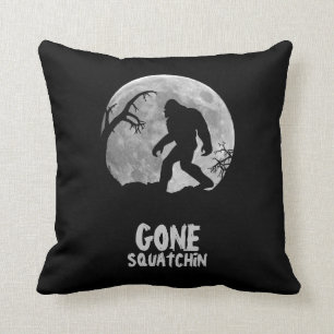 Gegangenes Squatchin, sasquatch Silhouette mit Kissen