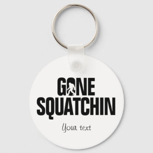 Gegangenes Squatchin - Schwarz-/weißeSilhouette Schlüsselanhänger