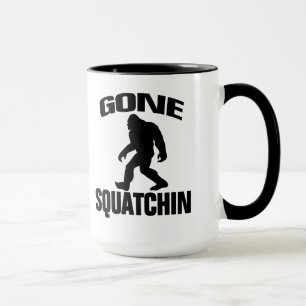 Gegangenes Squatchin - schwarze Silhouette Tasse