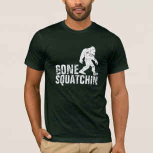 Gegangenes Squatchin - Weiß beunruhigt T-Shirt