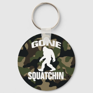 Gegangenes Squatchin weißes Logo mit Schlüsselanhänger