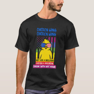Gegarte Hähnchenflügel Hähnchenflügel Hot Dog Bolo T-Shirt