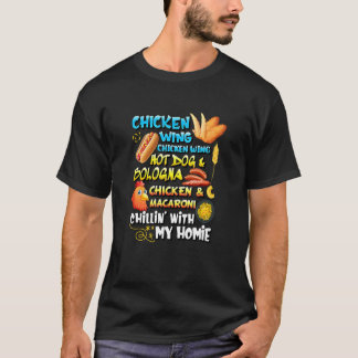 Gegarte Hähnchenflügel Hähnchenflügel Hot Dog Bolo T-Shirt