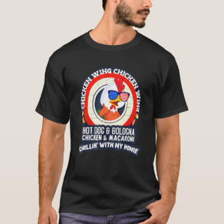 Gegarter Hähnchenflügel Hähnchenflügel Hot Dog Bol T-Shirt