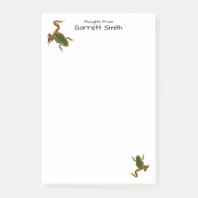 Gegen Aufklettern von Green Frog-Fotografien Post-it Klebezettel (Vorderseite)