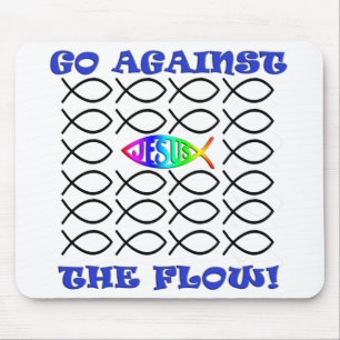 Gegen den Fluss (Mausunterlage) Mousepad