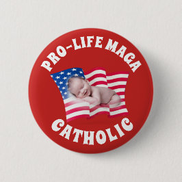 GEGEN DIE ABTREIBUNG MAGA KATHOLISCHER mit Baby Button