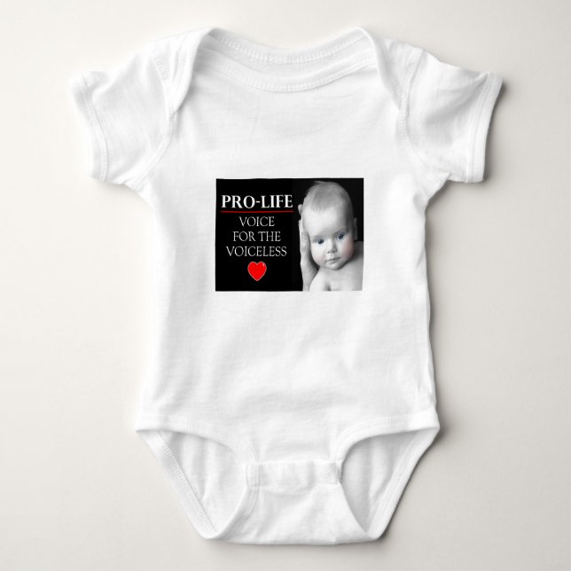 Gegen die Abtreibung Stimme für das stumme Baby Strampler (Vorderseite)