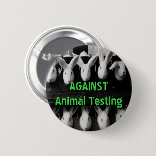 Gegen Tierversuche 2 1/4 Zoll Button