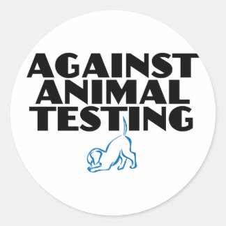 gegen Tierversuche Runder Aufkleber