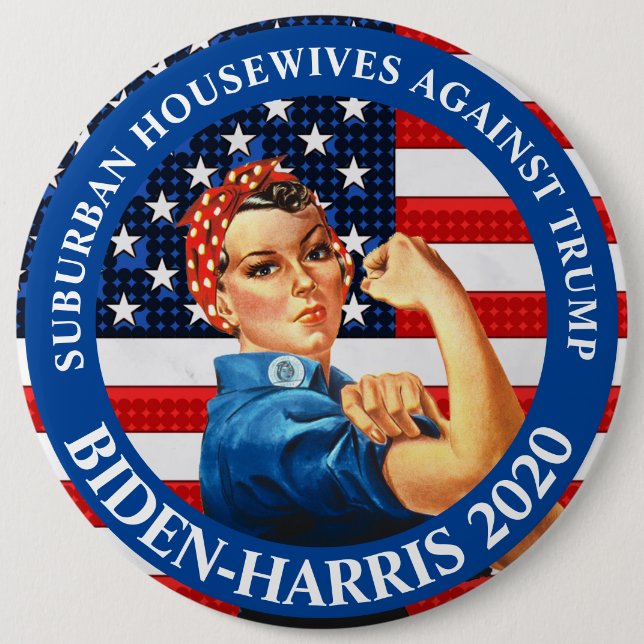 Gegen Trump gerichtete Vorstadtfrauen gegen Trump Button (Vorderseite)