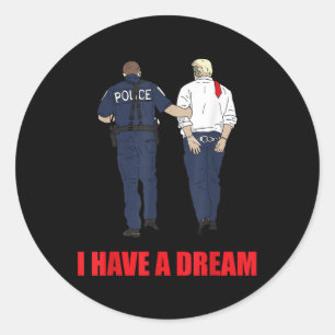 Gegen Trump habe ich einen Traumpolizisten Trump P Runder Aufkleber